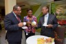 Minister of Industry, Investment and Commerce, Hon. Anthony Hylton (left); and General Manager of World Brands Services, Tamara Garel-Thompson, look at the features of a box of herbal tea, being pointed out by Executive Chairman and Founder of E.G. Wellness Brands Limited, Dr. Henry Lowe. Occasion was the launch of a line of wellness teas, developed by E.G. Wellness Brands, on Wednesday (Dec. 9), at the Eden Gardens Wellness Resort and Spa in Kingston.