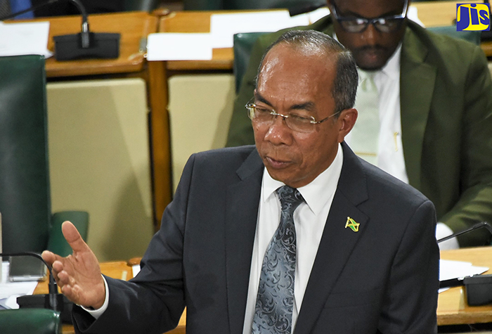 Minister of National Security, Hon. Dr. Horace Chang, makes a point as he makes his contribution to the 2018/19 Sectoral Debate in the House of Representatives on June 12. 

