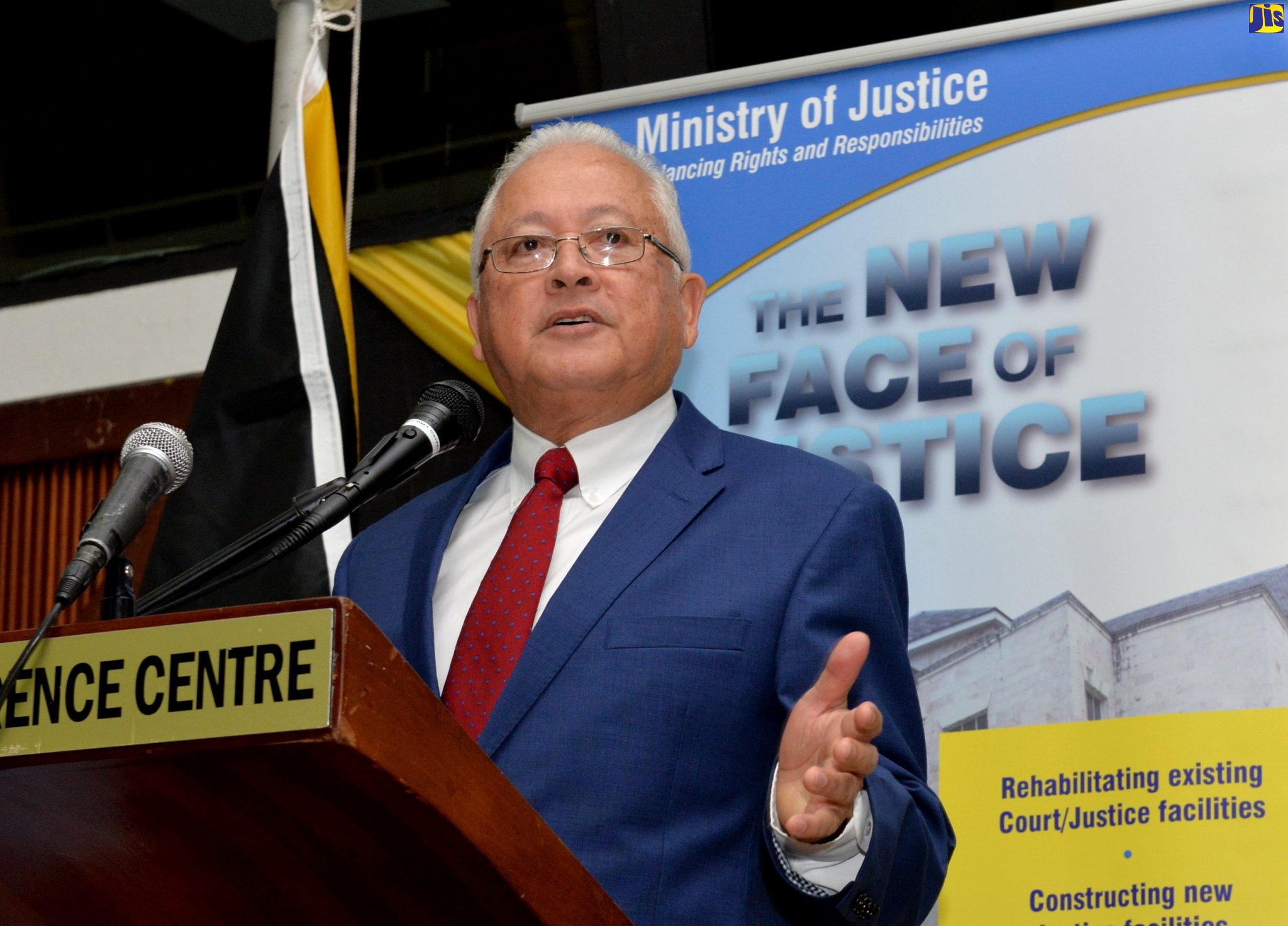 Minister of Justice, Hon. Delroy Chuck addresses a Justices of the Peace training seminar held at the Jamaica Conference Centre in Kingston on November 3
