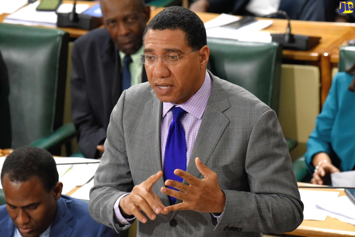 Prime Minister, the Most Hon. Andrew Holness, emphasises a point during the sitting of the House of Representatives on Tuesday (December 11).