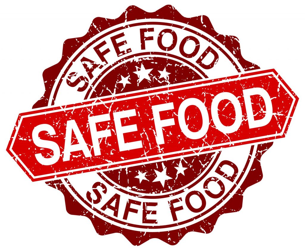 Safe food. Food safe symbol.