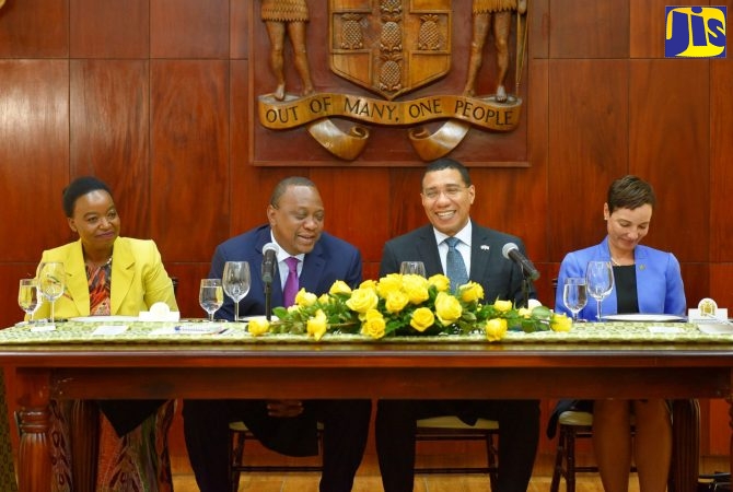 Photos President Of The Republic Of Kenya At The Office Of The Prime Minister Jamaica Information Service