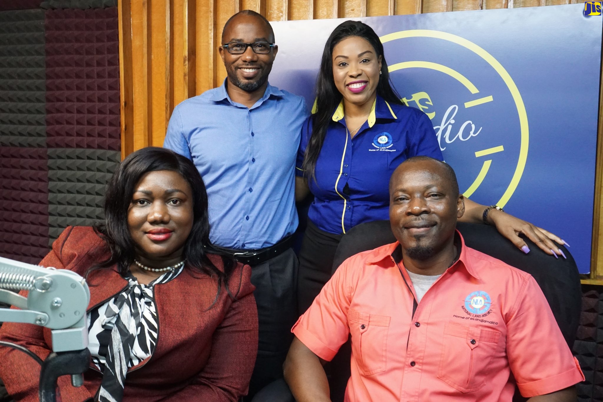 The National Land Agency Team ( from left) Business Services Manager, Olecia Powell; Acting Director of Information and Communications Technology, Ian-Keith Goldson; Acting Senior Director of Business Services, Nicole Hayles; and  Information Services Manager, Kenroy Scarlett.