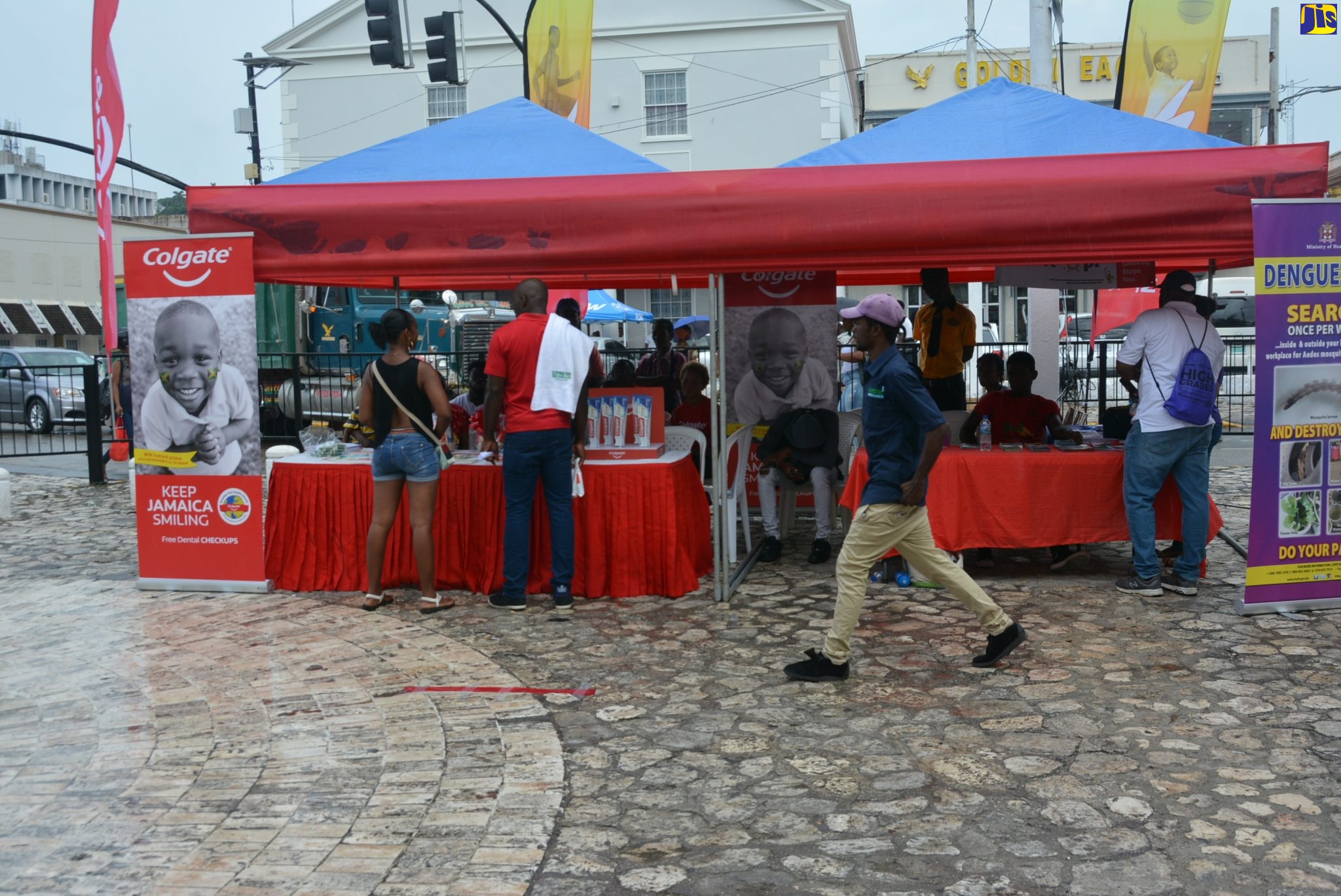 Residents of St. James visit booths during Saturday’s (October 19) oral health workshop in Sam Sharpe Square, Montego Bay,.