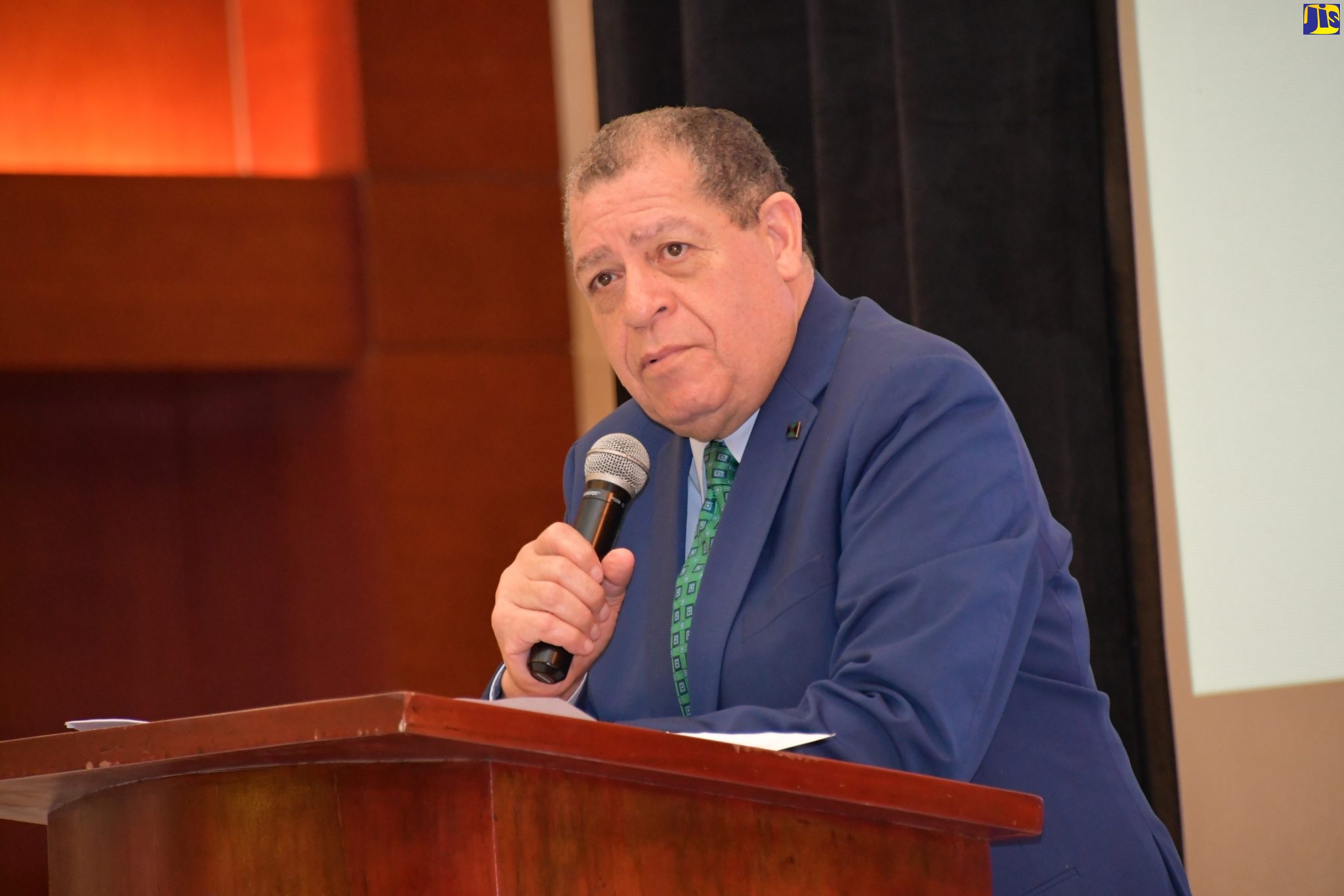 Minister of Industry, Commerce, Agriculture and Fisheries, Hon. Audley Shaw, addresses stakeholders during the CanEx Business Conference and Expo opening ceremony, which was held at the Montego Bay Convention Centre in St. James recently.