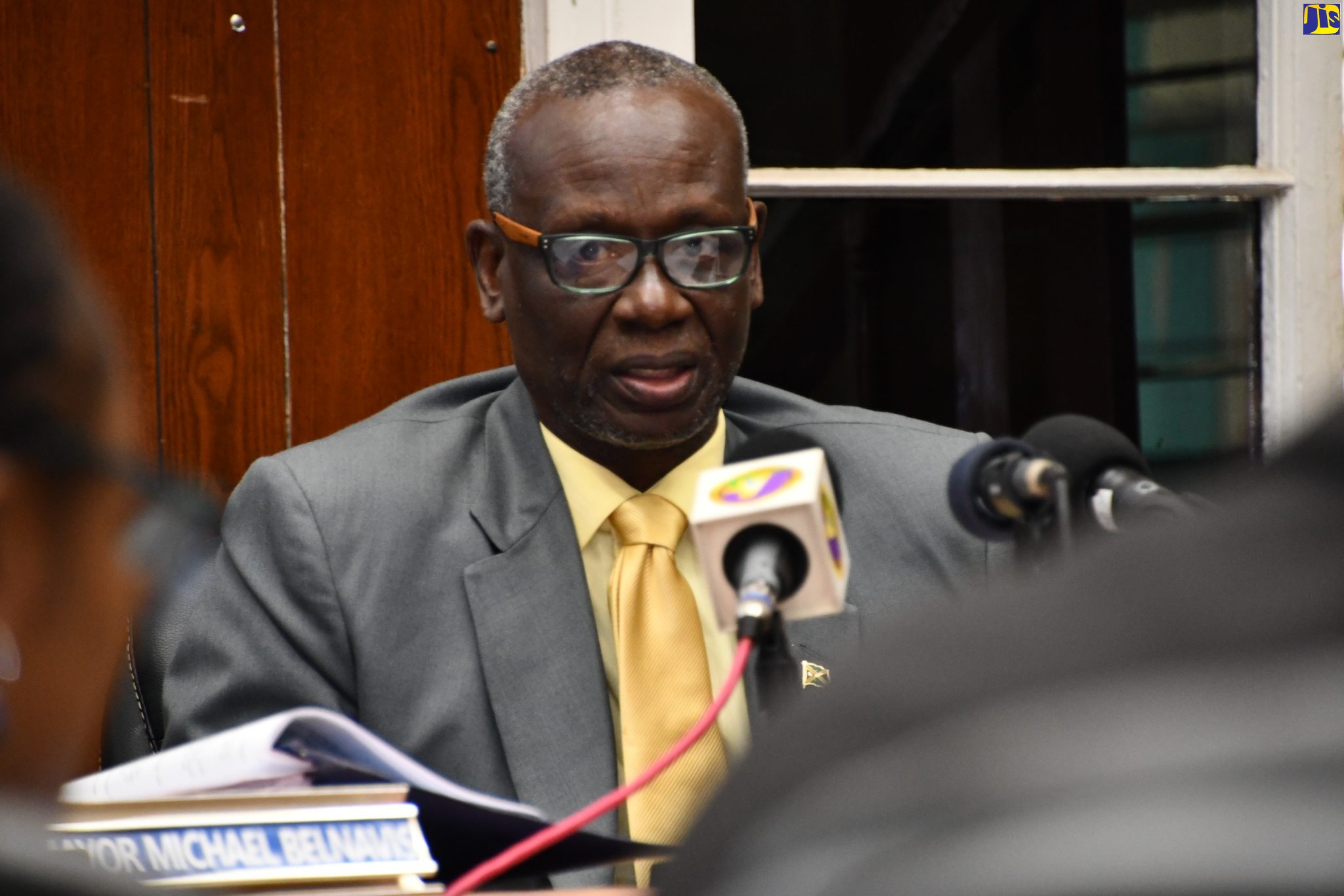 McKenzie - Minister of Local Government and Community Development, Hon. Desmond McKenzie, addresses Councillors during a meeting of the St. Ann Municipal Corporation in St. Ann’s Bay, on October 10.