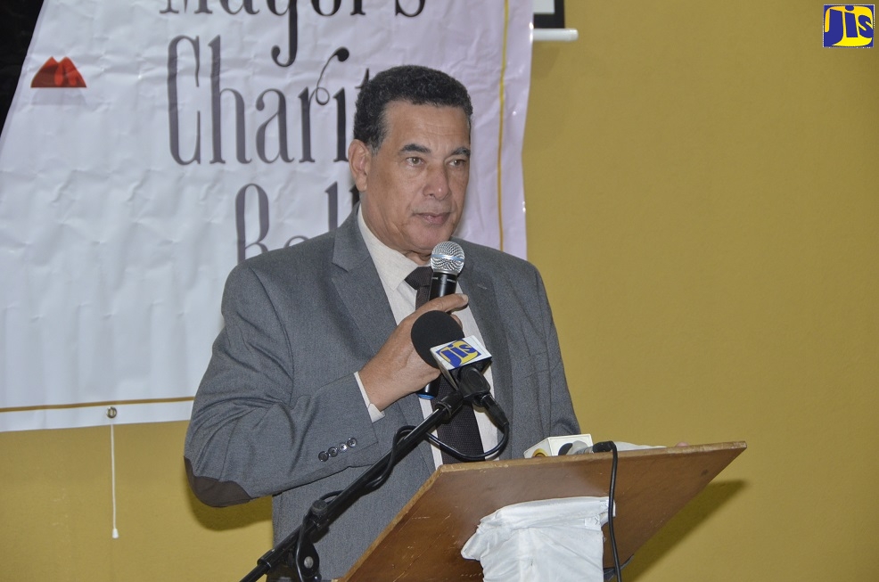 Mayor of Montego Bay, Councillor Homer Davis, speaking at the Media Launch of the 2019 Mayor’s Charity Ball at the Grand-A-View Restaurant, Montego Bay, St. James on November 6.