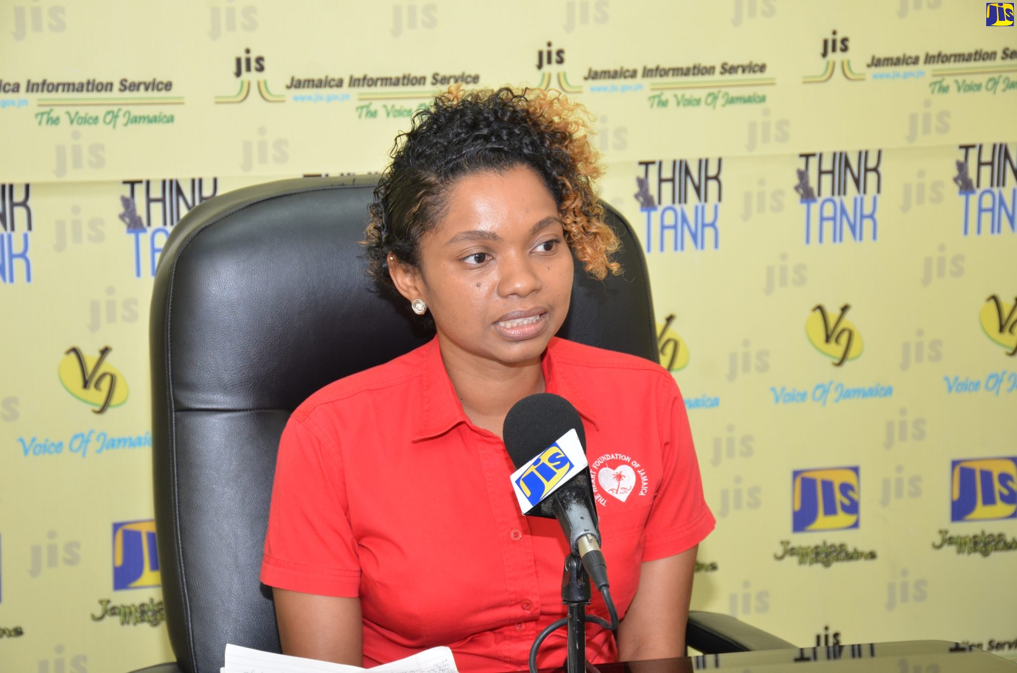 Advocacy Officer for the Heart Foundation of Jamaica’s (HFJ) Global Health Advocacy Project. Vonetta Nurse, addresses a JIS think Tank on Wednesday (November 20).