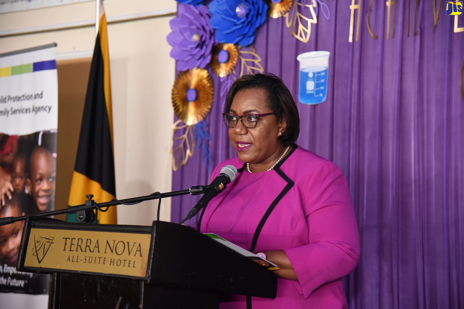 Chief Executive Officer (CEO) of the Child Protection and Family Services Agency (CPFSA), Rosalee Gage-Grey, speaks at the agency’s eighth annual Educational Achievement Awards Ceremony, held at the Terra Nova All-Suite Hotel in St. Andrew, recently.