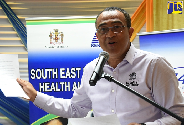 Health and Wellness Minister, Dr. the Hon. Christopher Tufton, speaks at the official opening of the Cardiology Department at the Kingston Public Hospital (KPH) on November 20.