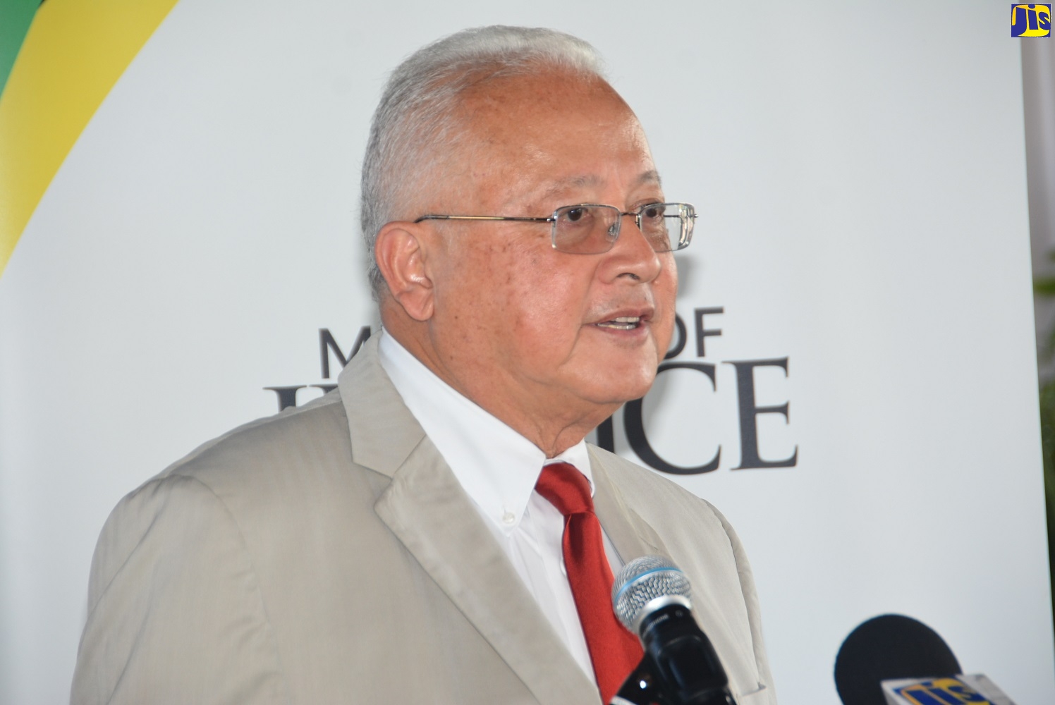 Minister of Justice, Hon. Delroy Chuck, speaks at a Child Diversion Sensitisation Session, held at Glistening Waters Hotel and Attractions in Falmouth, Trelawny, on December 6.