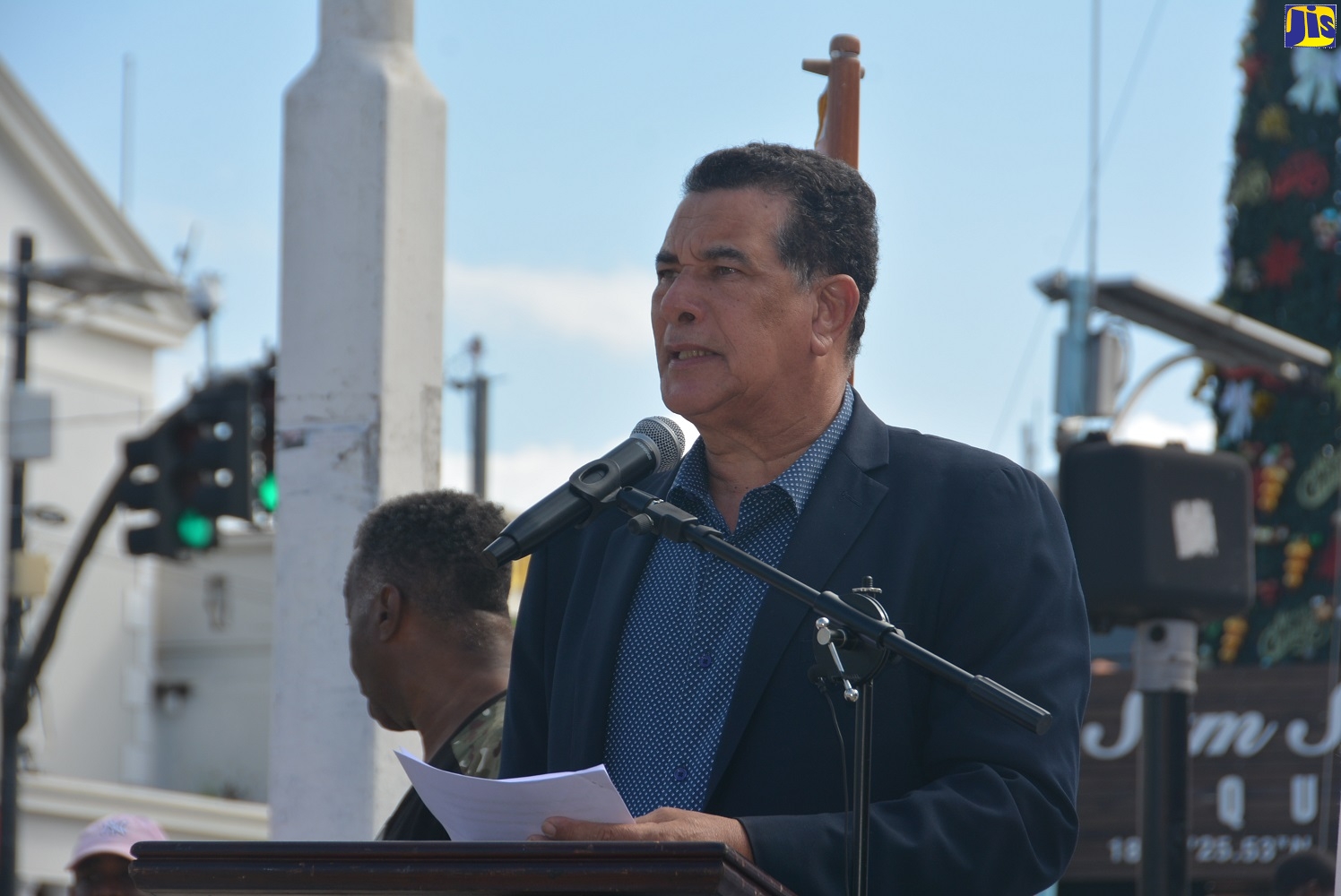 Mayor of Montego Bay, Councillor Homer Davis, speaking at the ‘Flames of Freedom’ celebration held at Sam Sharpe Square in Montego Bay, St. James, on Friday, December 27, to commemorate the 188th anniversary of the 1831 Christmas Rebellion.