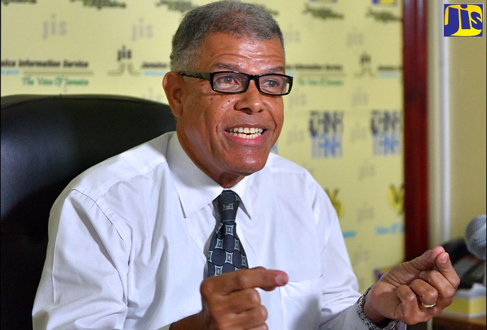 Trade Administrator and Chief Executive Officer of the Trade Board Limited (TBL), Douglas Webster, makes a point during a Jamaica Information Service Think Tank session on December 13.