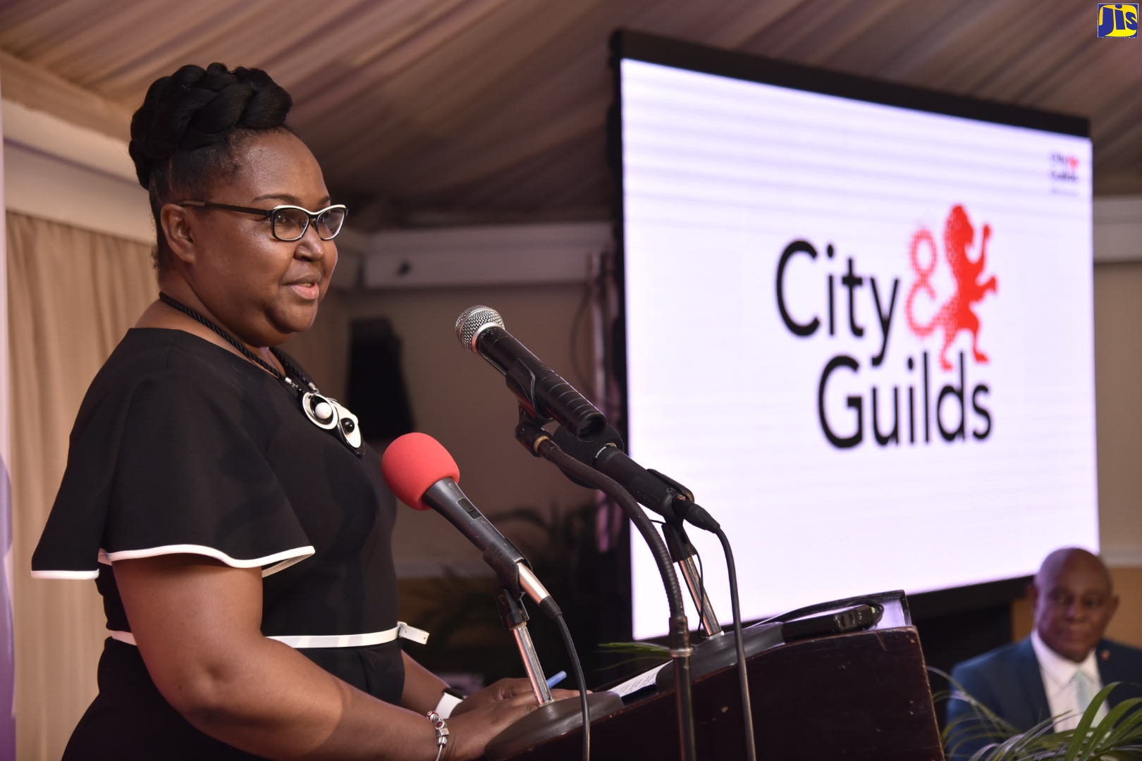 Permanent Secretary in the Ministry of Education, Youth and Information, Dr. Grace McLean, speaking at a ceremony held recently at the Terra Nova All-Suite Hotel in Kingston.