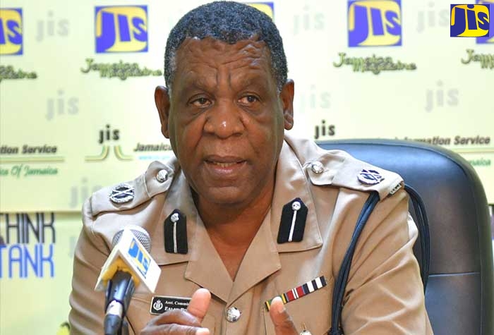 Assistant Commissioner of Police (ACP), Ealan Powell, addresses a recent JIS Think Tank