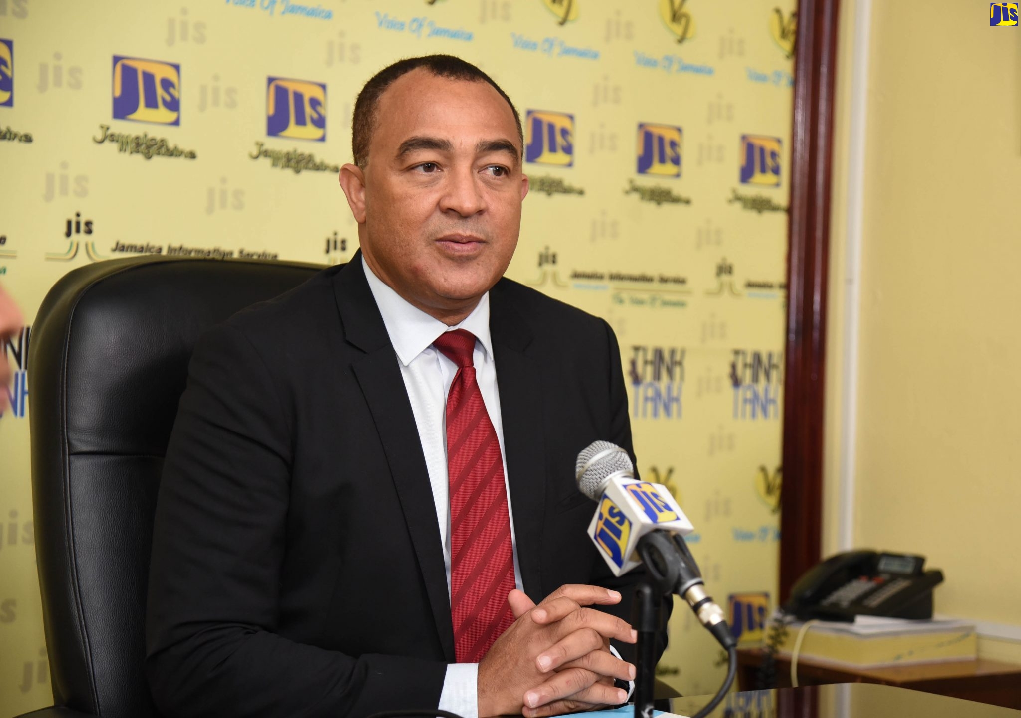 Minister of Health and Wellness, Dr. the Hon. Christopher Tufton, at a recent JIS Think Tank.