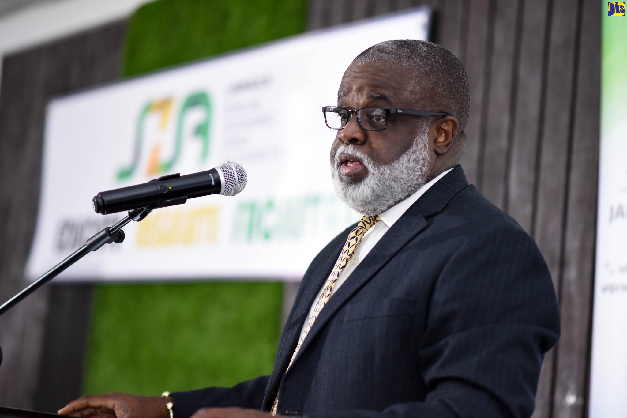 Chief Executive Officer of Jamaica Special Economic Zone Authority, Dr. Eric Deans, speaks at a Special Economic Zone sensitisation session, held at the Spanish Court Hotel today (January 27).