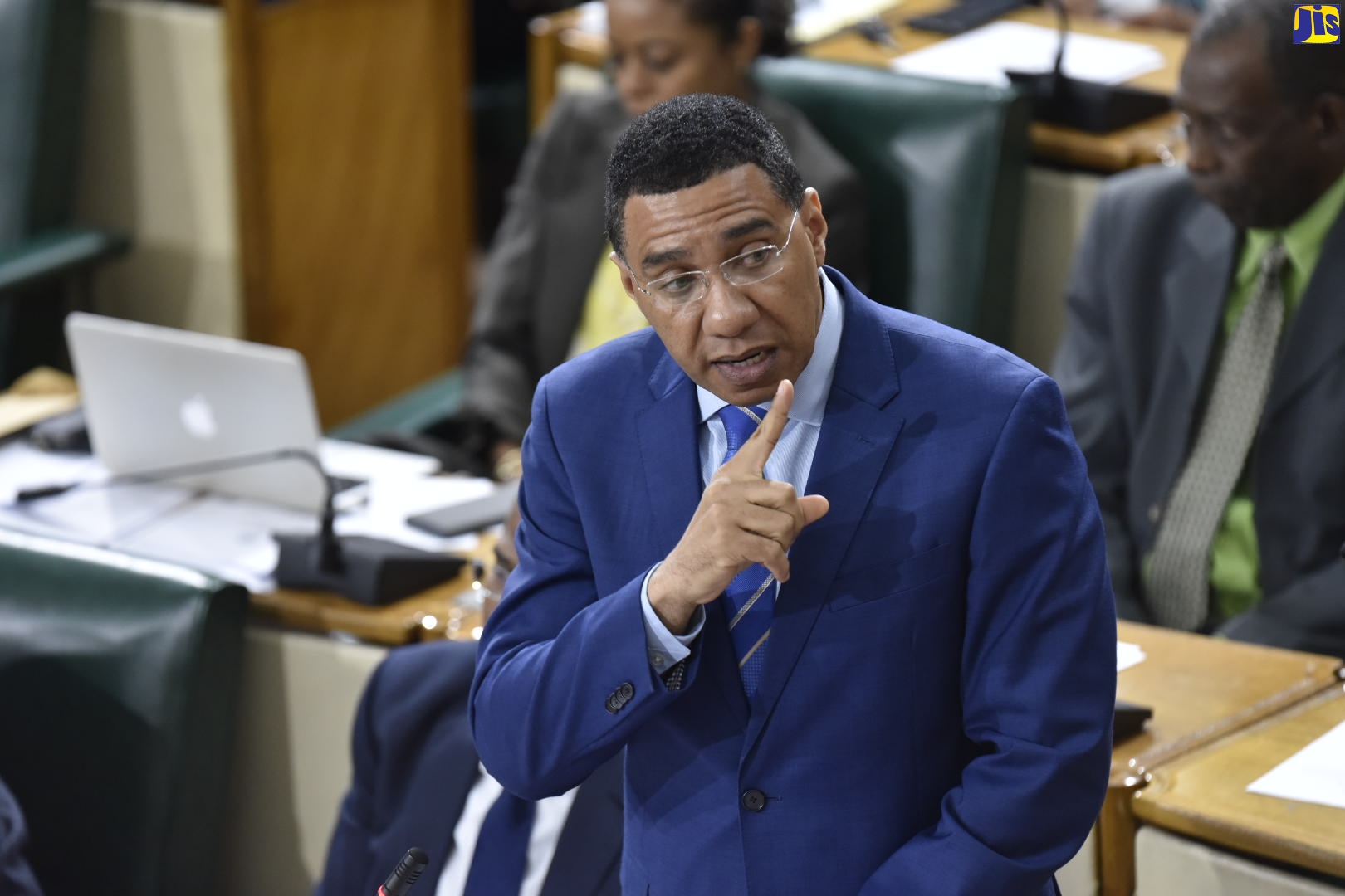 Prime Minister, the Most Hon Andrew Holness, emphasises a point while speaking in the House of Representatives on Tuesday (January 28)