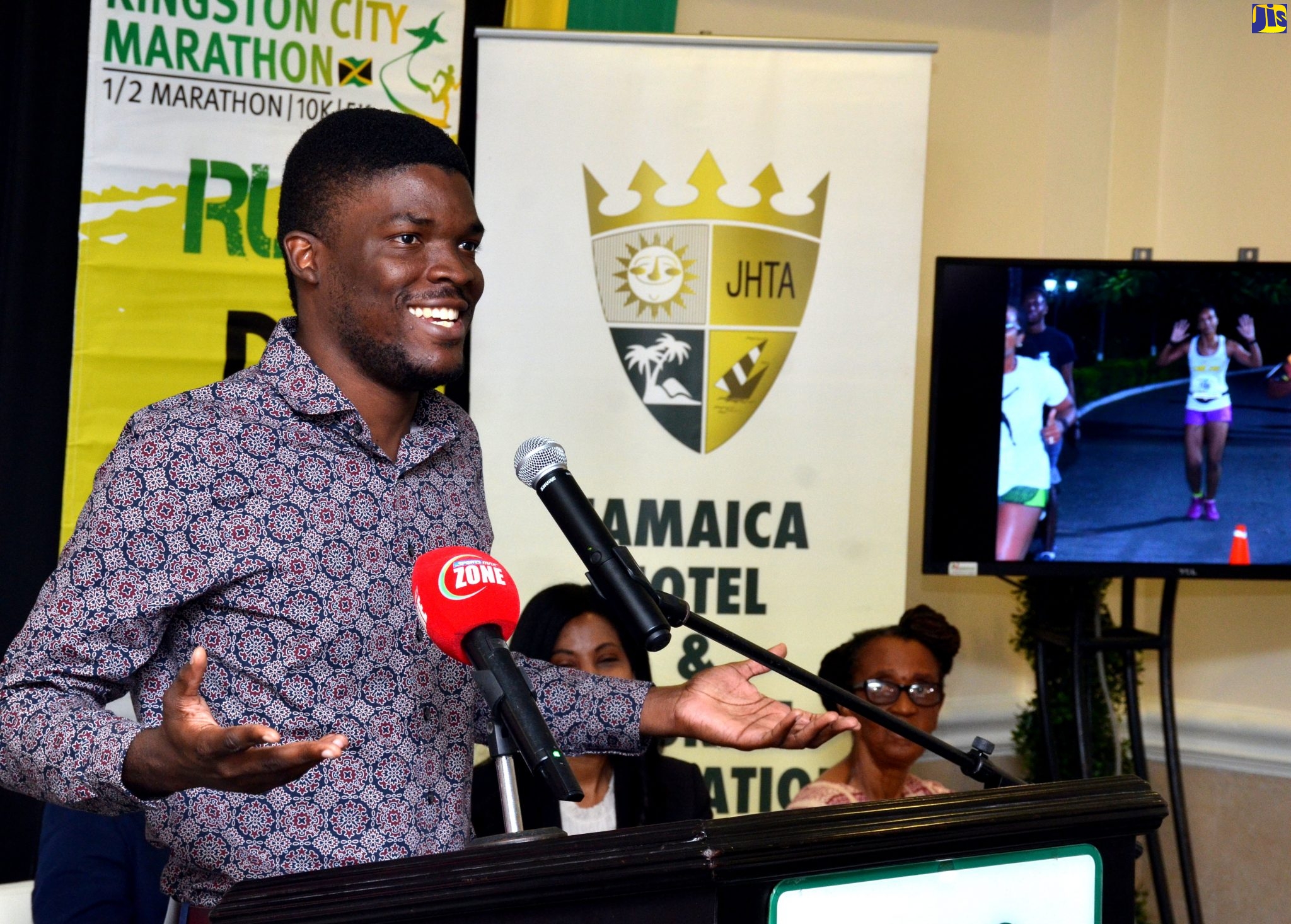 Local Economic Development Officer at the Kingston and St. Andrew Municipal Corporation, David Wright, speaking during Tuesday’s (January 14) media launch for the 2020 Kingston City Marathon, at The Courtleigh Hotel in New Kingston.
