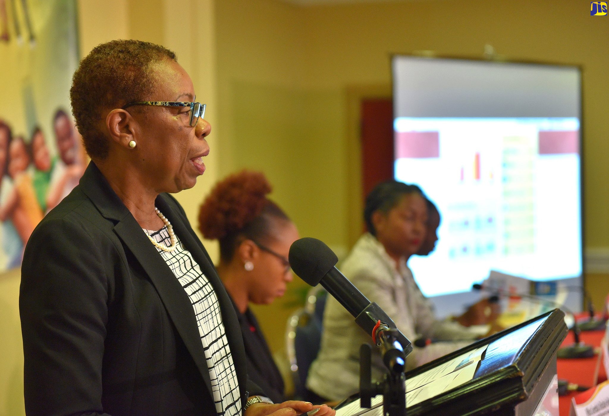 Director General for the Statistical Institute of Jamaica (STATIN), Carol Coy, addresses the agency’s quarterly briefing at The Knutsford Court Hotel in New Kingston, on Friday (January 17).