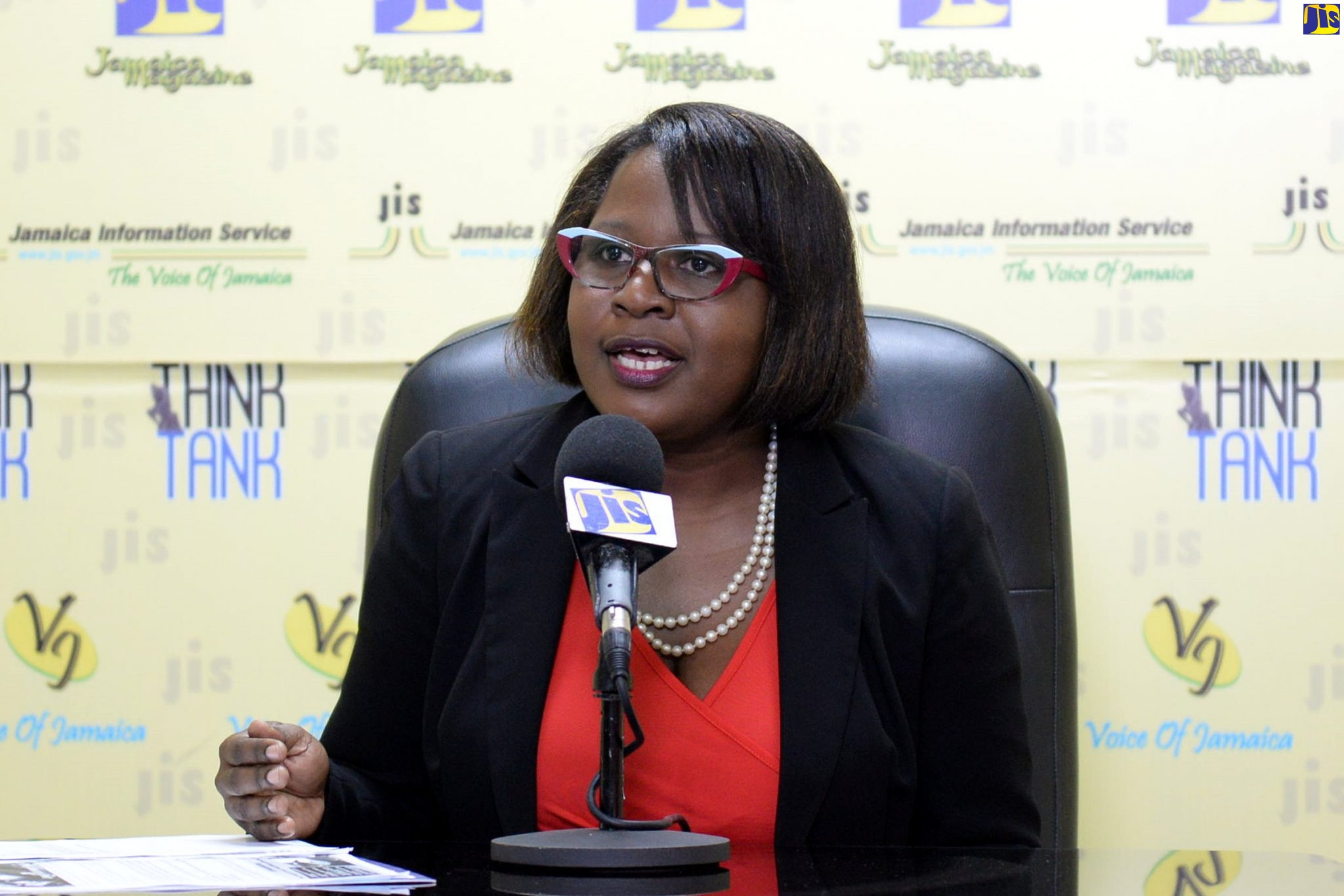 Director of Communication at the Consumer Affairs Commission (CAC), Latoya Halstead, speaks at a JIS ‘Think Tank’.