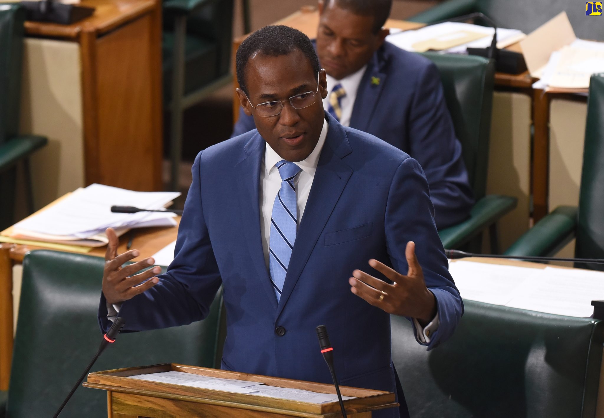 Minister of Finance and the Public Service, Dr. the Hon Nigel Clarke, speaks in the House of Representatives.