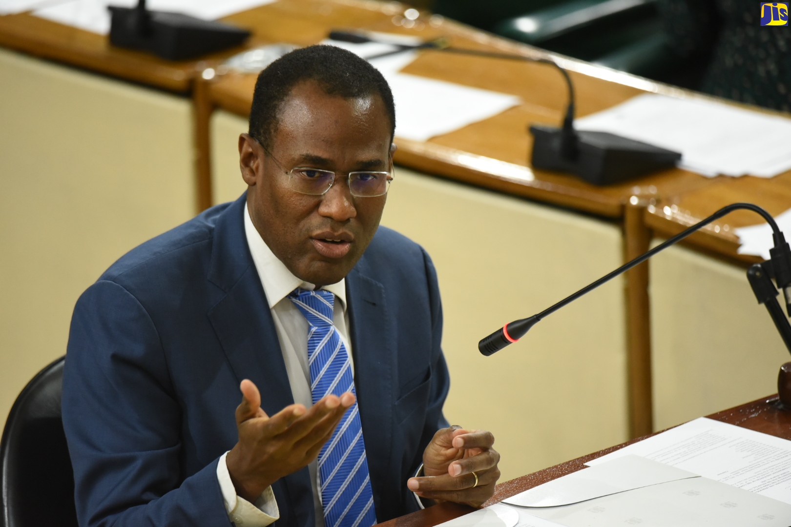 Minister of Finance and the Public Service, Dr. the Hon. Nigel Clarke, fields questions from members of the Standing Finance Committee of the House as part of its final review of the Third Supplementary Estimates of Expenditure for financial year 2019/20, on March 25.