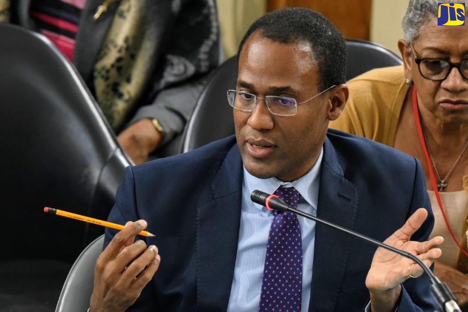 Minister of Finance and the Public Service, Dr. the Hon. Nigel Clarke, speaking during Tuesday’s (March 3) sitting of the Standing Finance Committee of the House of Representatives, which is reviewing the 2020/21 Estimates of Expenditure at Gordon House.
