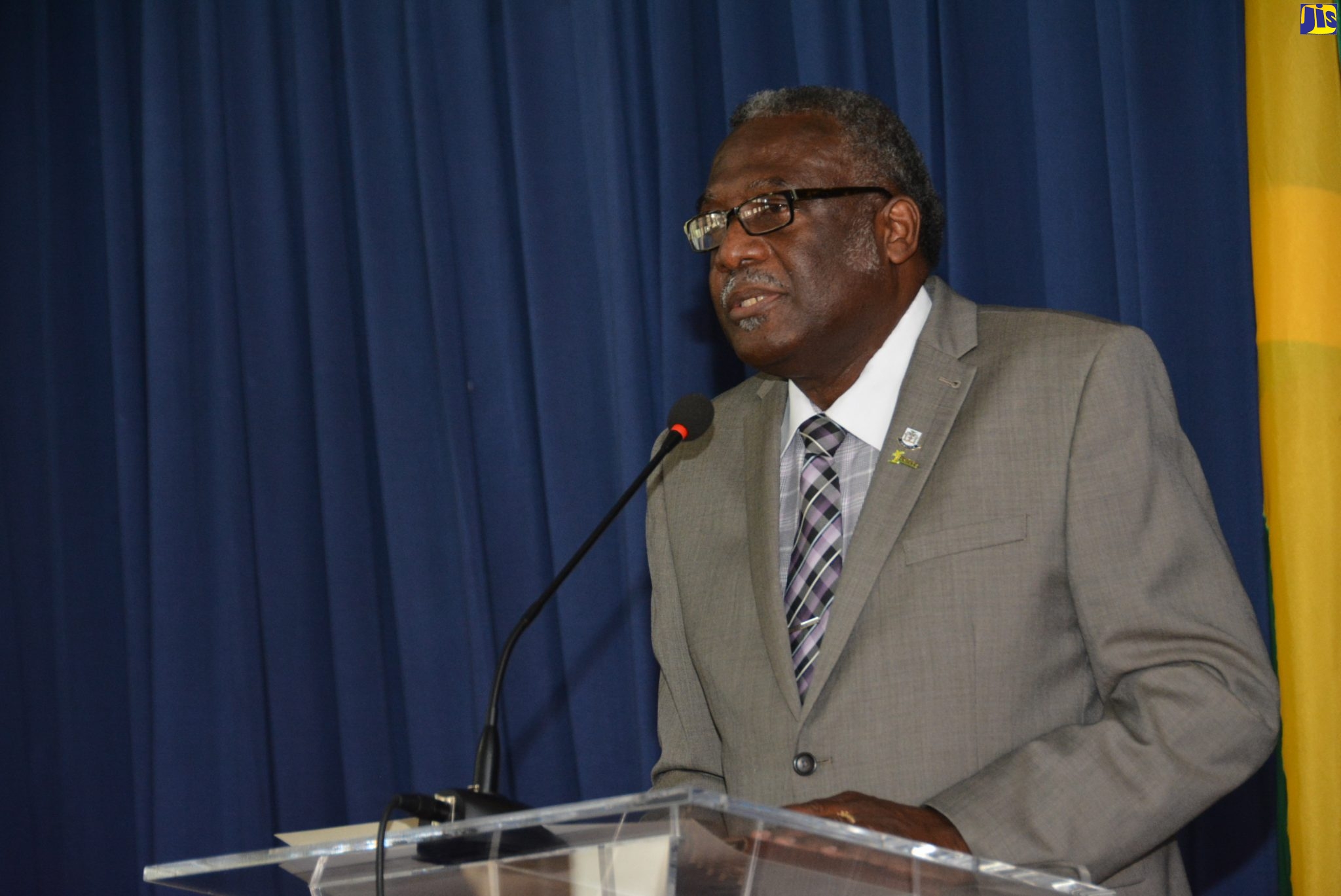 Custos of St. James, Bishop the Hon. Conrad Pitkin, speaking to journalists during a press briefing at the Faith Temple Assemblies of God Church, in Montego Bay, St. James, on Friday (March 20).