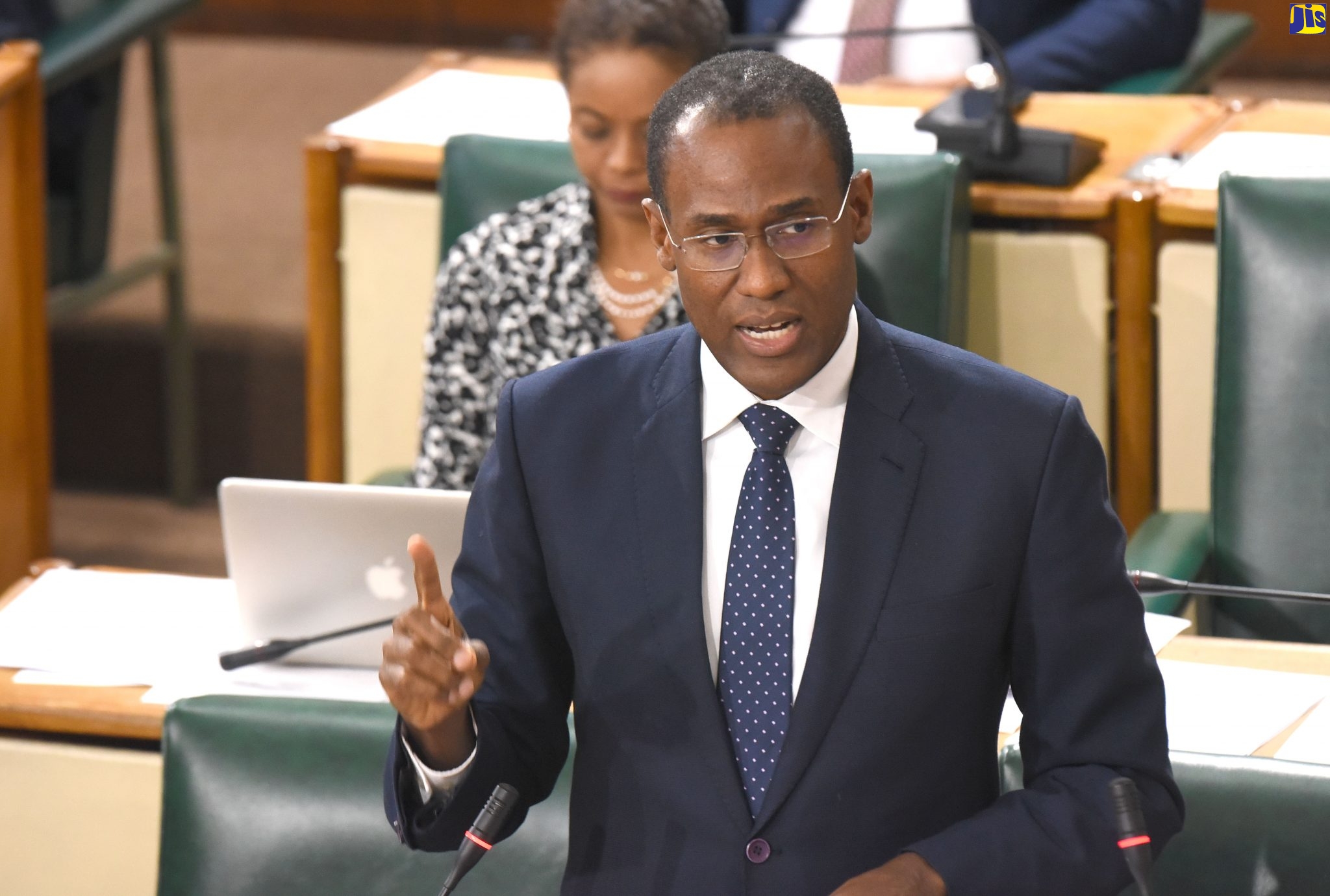 Minister of Finance and the Public Service, Dr. the Hon. Nigel Clarke, addresses the House of Representatives on March 17.
