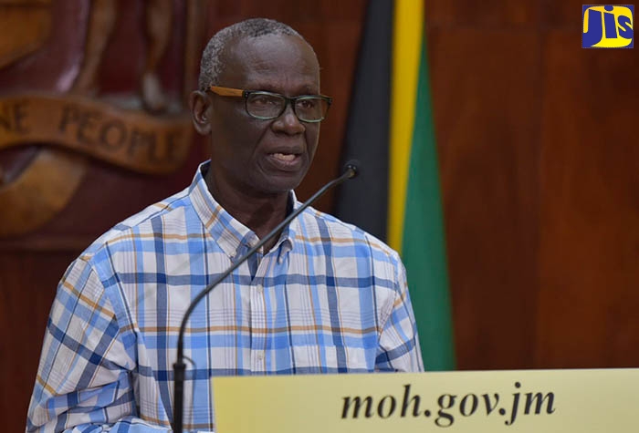 Minister of Local Government and Community Development, Hon. Desmond McKenzie, speaking during a digital press conference at Jamaica House on Friday (April 3),