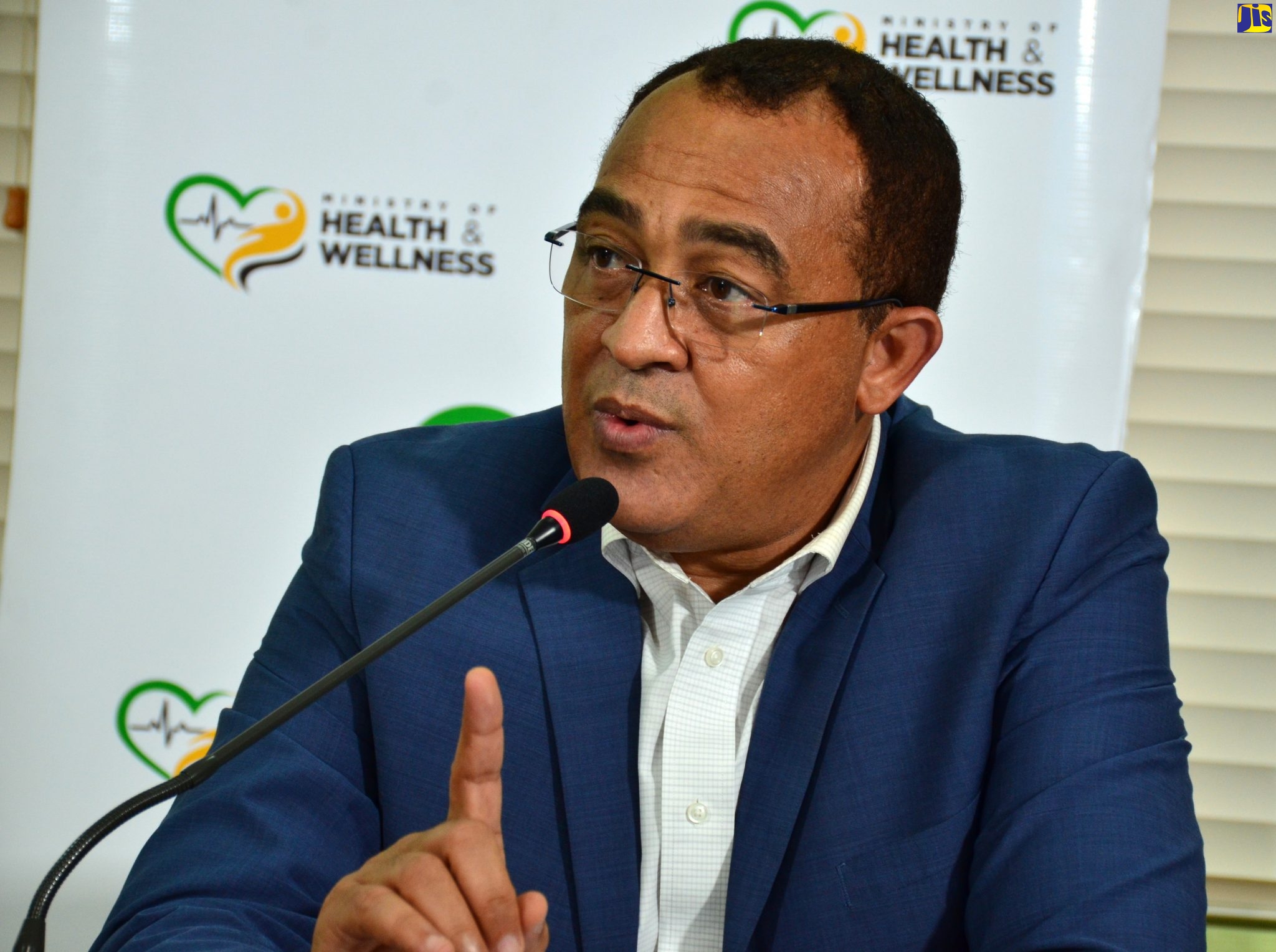 Minister of Health and Wellness, Dr. the Hon. Christopher Tufton, addresses a virtual press conference on Wednesday (April 29), in Kingston.