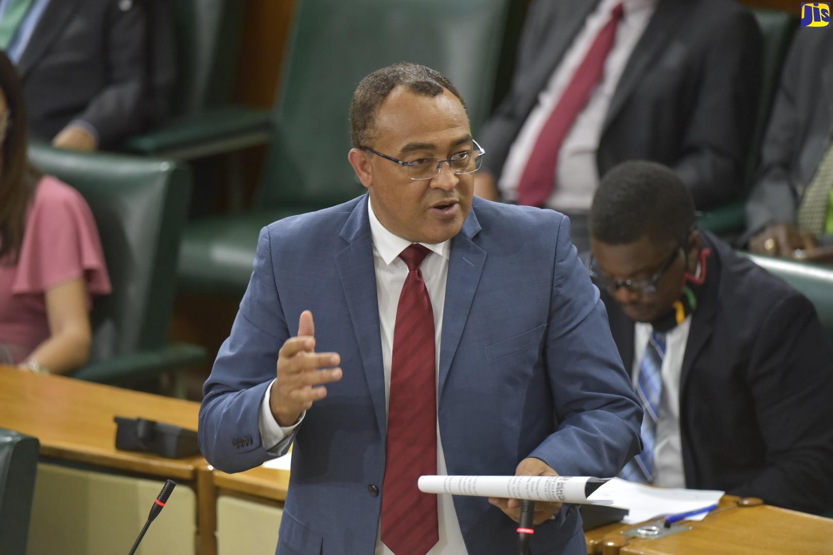Minister of Health and Wellness, Dr. the Hon Christopher Tufton, addresses the House of Representatives on Tuesday (May 19).