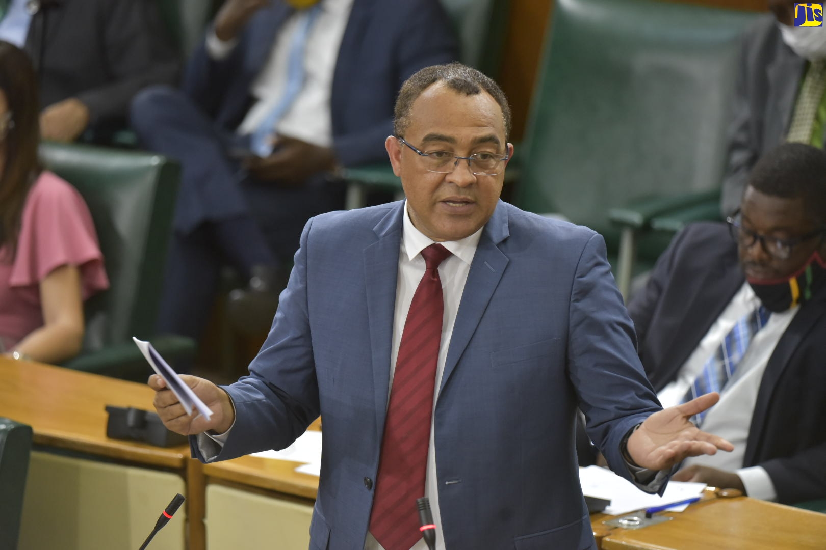 Minister of Health and Wellness, Dr. the Hon Christopher Tufton, speaking in the House of Representatives on Tuesday (May 19).
