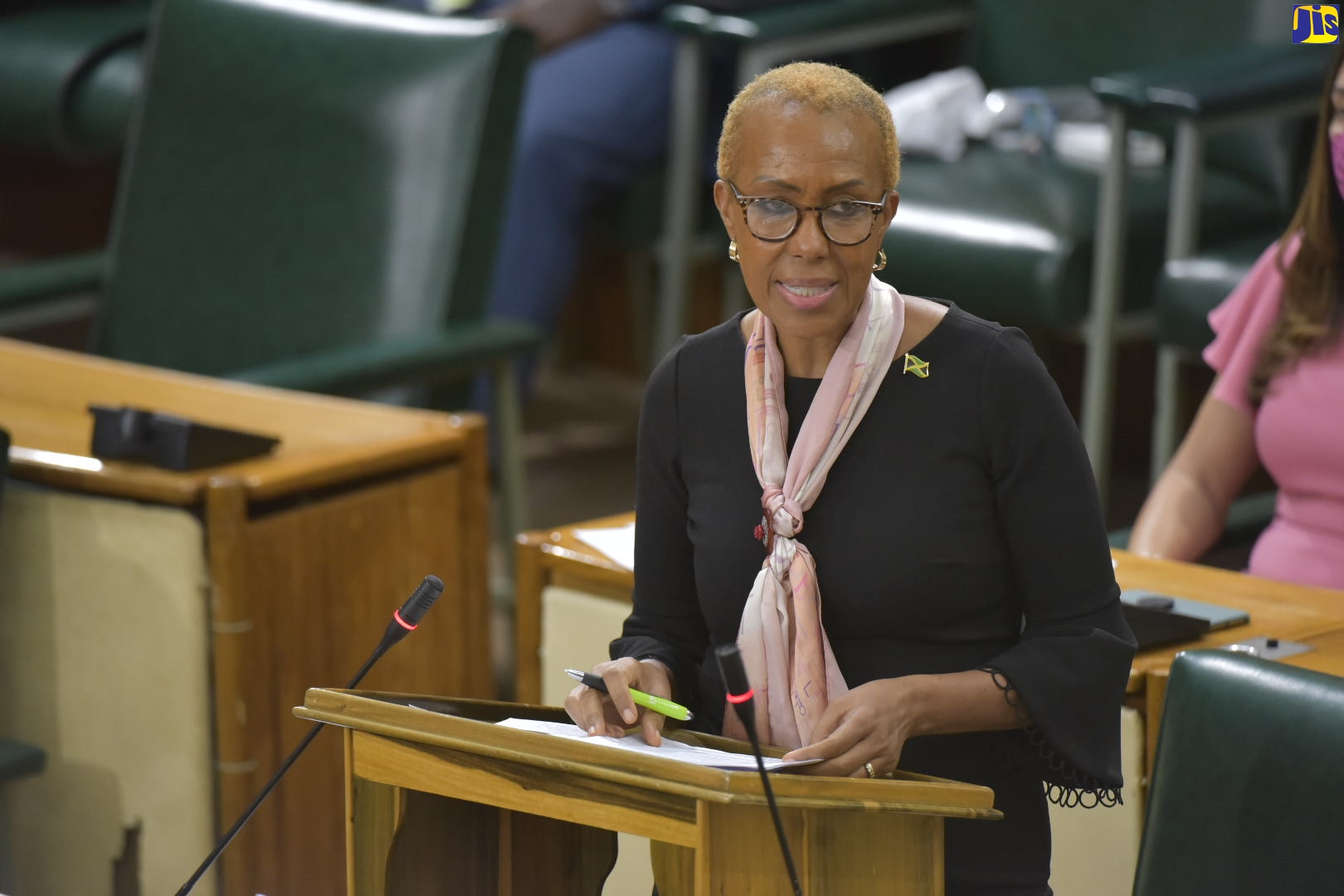 Minister of Science, Energy and Technology, Hon. Fayval Williams, closes the debate on the Data Protection Act in the House of Representatives on Tuesday (May 19).