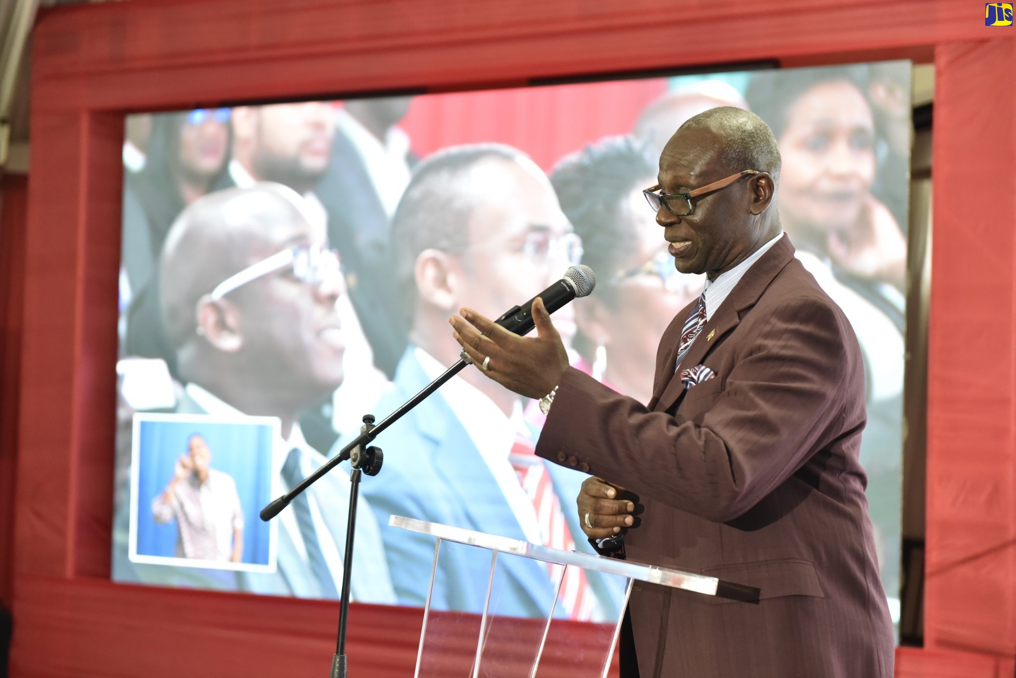 Minister of Local Government and Community Development, Hon. Desmond McKenzie, addresses stakeholders at the launch of the official website for the seventh Regional Platform for Disaster Risk Reduction in the Americas and the Caribbean, in July 2019. The Conference which was scheduled for July of this year in Montego Bay, St. James, has been postponed to a later date.