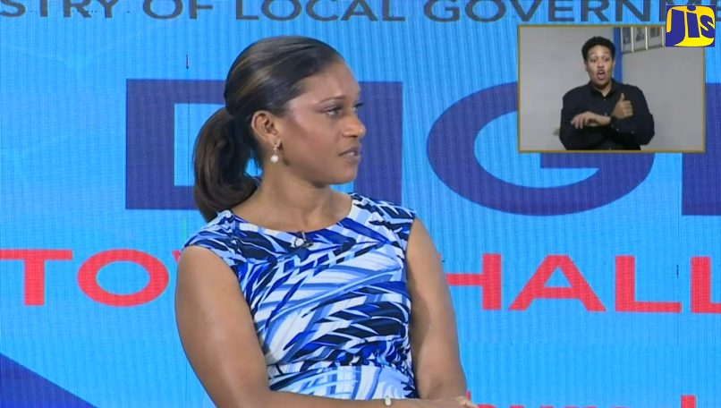 Acting Director of Emergency Medical Services in the Ministry of Health And Wellness, Dr. Kurdell Espinosa Campbell, speaking during a Ministry of Local Government and Community Development virtual town hall meeting on Thursday (May 28).