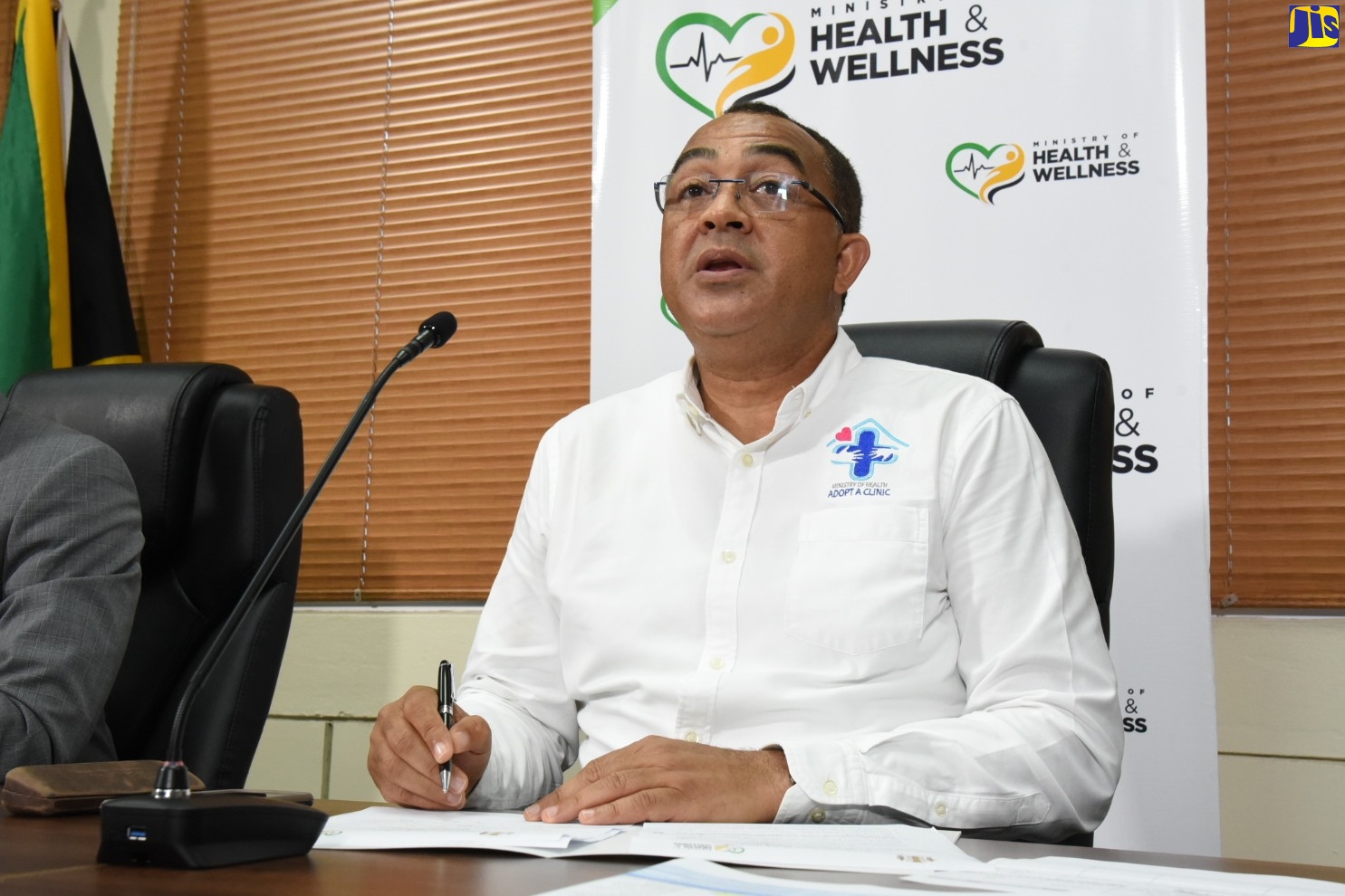 Minister of Health and Wellness, Dr. the Hon. Christopher Tufton, addresses a virtual press conference on Wednesday (May 20).