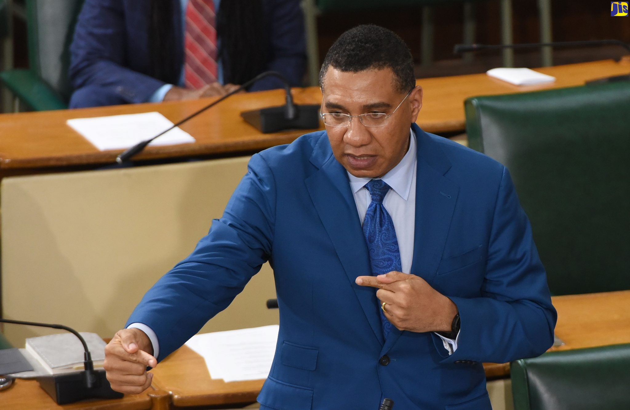 Prime Minister, the Most Hon. Andrew Holness, emphasises a point while speaking in the House of Representatives on Tuesday (May 12).