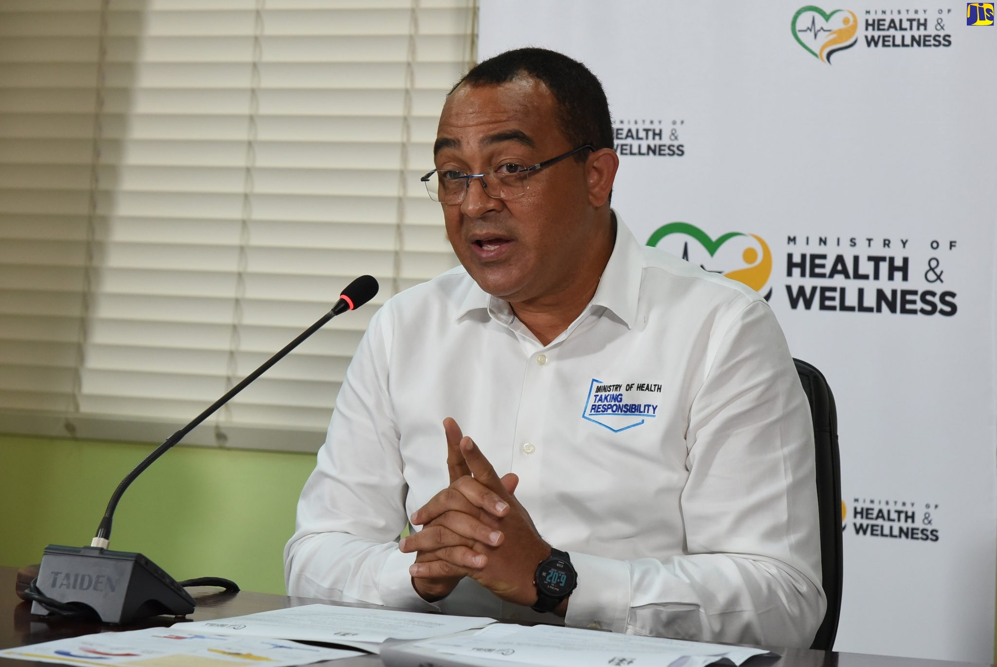 Minister of Health and Wellness, Dr. the Hon. Christopher Tufton, speaking during a virtual press conference on Wednesday (May 6) from the Ministry