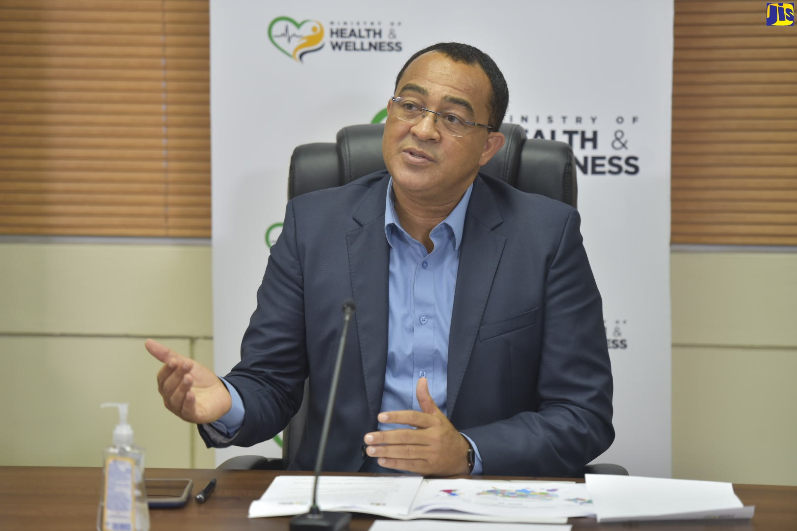 Minister of Health and Wellness, Dr. the Hon. Christopher Tufton, addresses a virtual press briefing on Thursday (June 18).