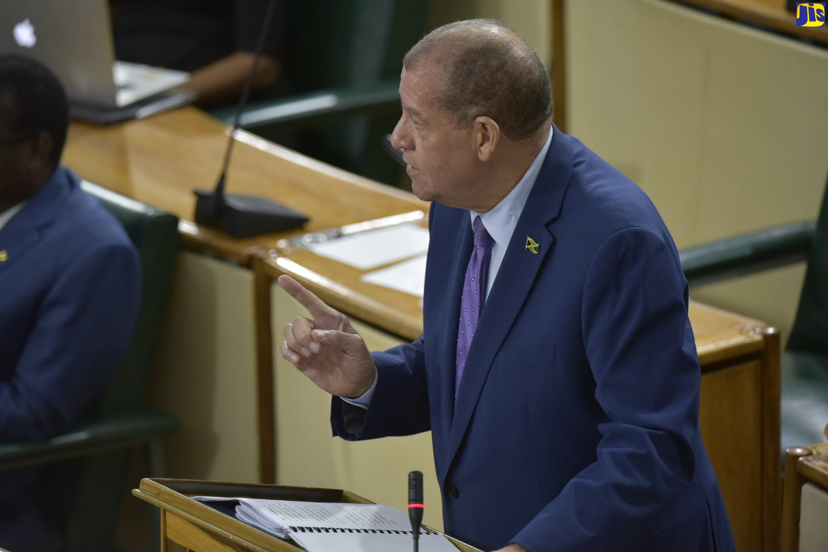 Minister of Industry, Commerce, Agriculture and Fisheries, Hon. Audley Shaw, makes his contribution to the 2020/21 Sectoral Debate in the House of Representatives, on June 16.