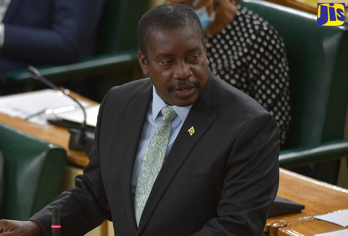 Transport and Mining Minister, Hon. Robert Montague, opens the 2020/21 Sectoral Debate in Parliament on Tuesday (June 2).