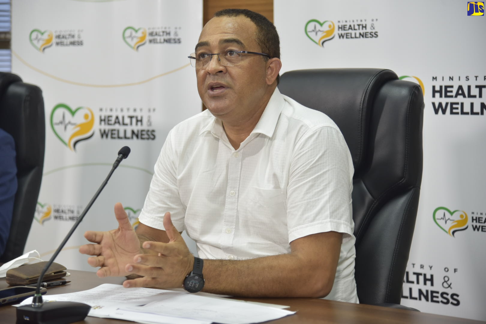 Minister of Health and Wellness, Dr. the Hon. Christopher Tufton, speaks at a digital press conference at the Ministry of Health and Wellness, in New Kingston, on Thursday (June 4).
