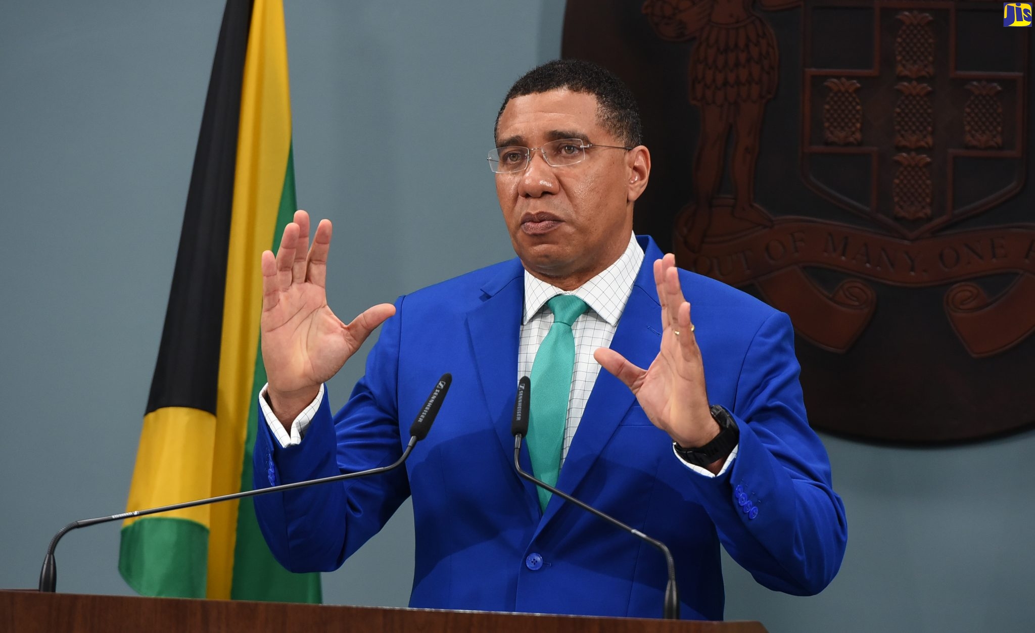 Prime Minister, the Most Hon. Andrew Holness, provides an update on Jamaica’s response to the Coronavirus Disease 2019 (COVID-19) pandemic, during a digital media briefing on Sunday (May 31). The briefing was held at the Office of the Prime Minister Media Centre.

