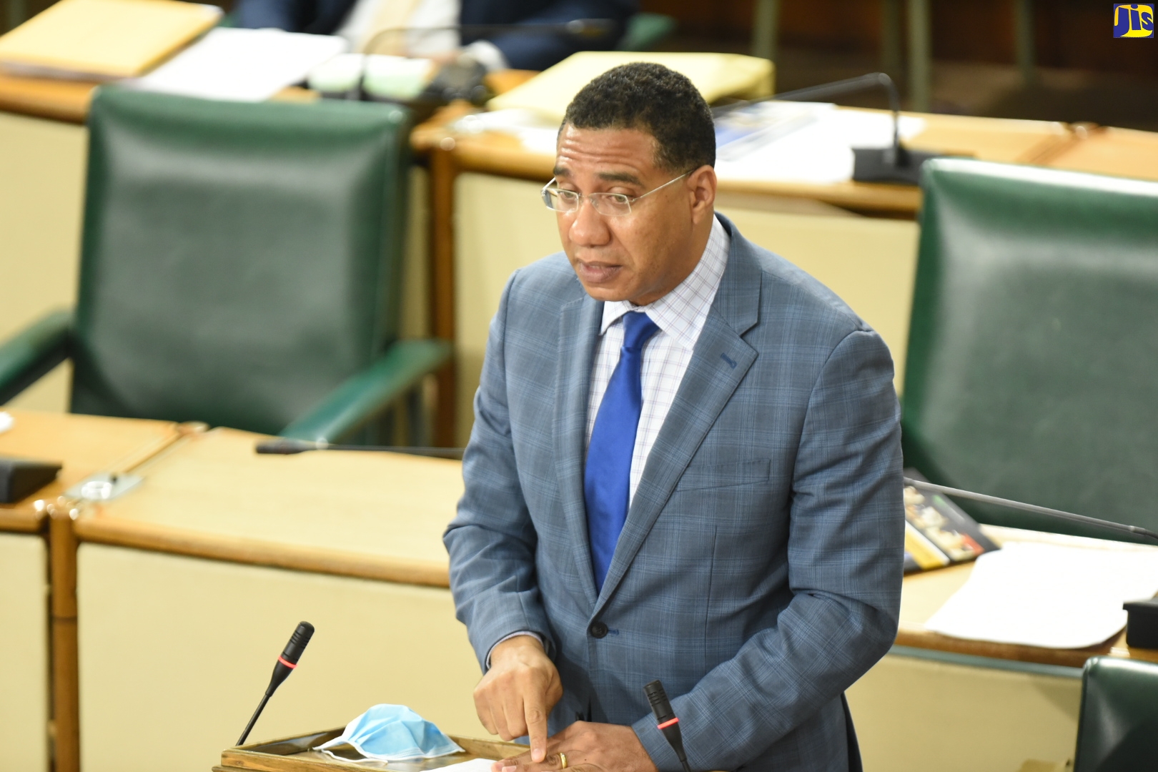 Prime Minister, the Most Hon. Andrew Holness, makes a statement in the House of Representatives, on Tuesday (July 28).