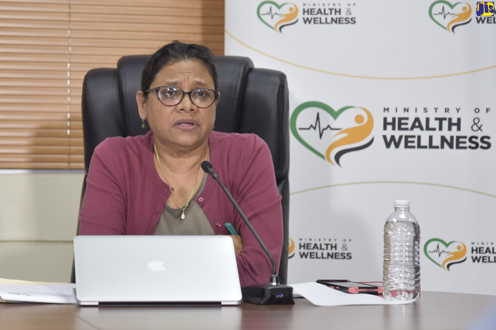Chief Medical Officer, Dr. Jacquiline Bisasor-McKenzie, addresses the Ministry of Health and Wellness