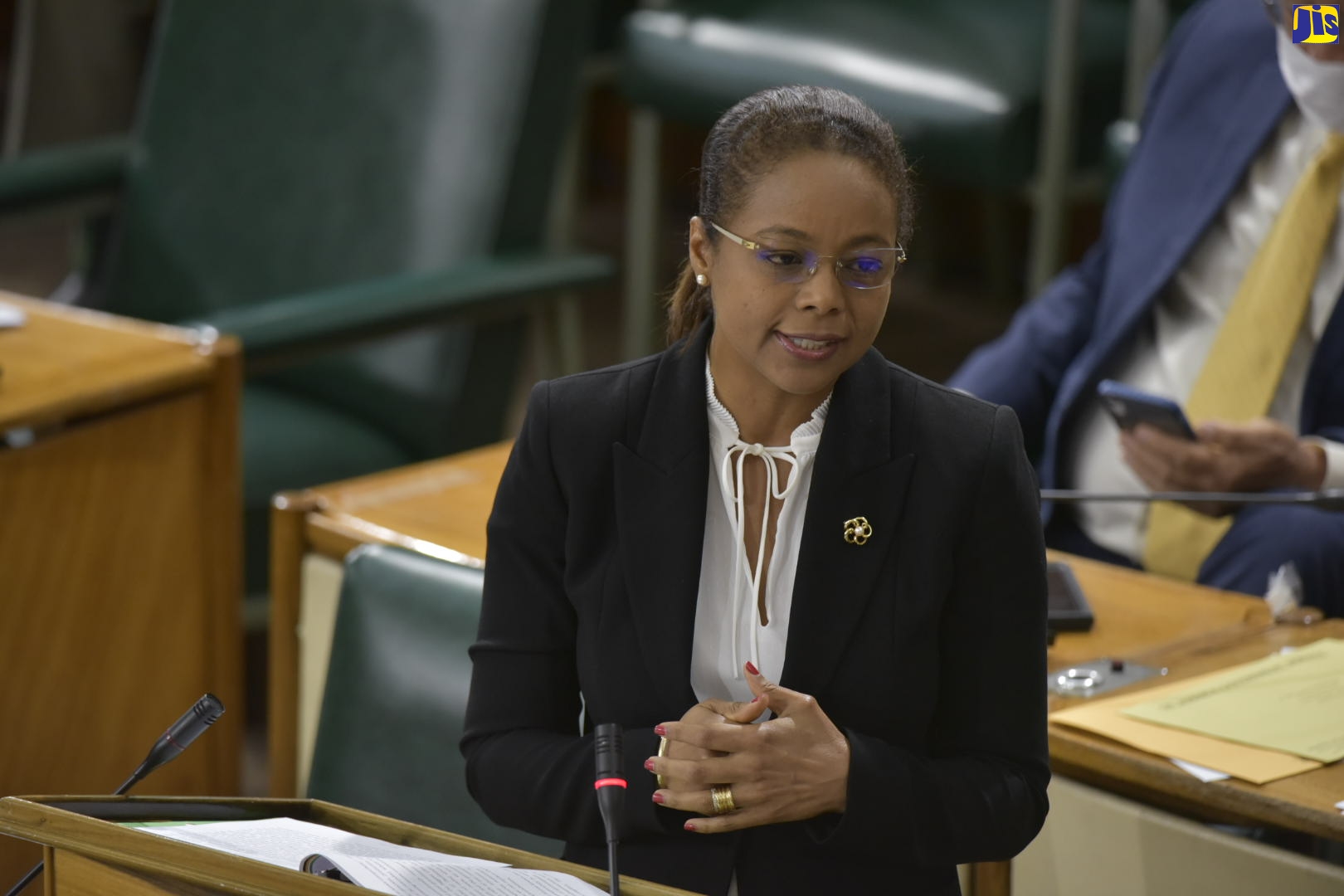 Attorney General, Hon. Marlene Malahoo Forte, makes her contribution to the 2020/21 Sectoral Debate in the House of Representatives, on June 30.