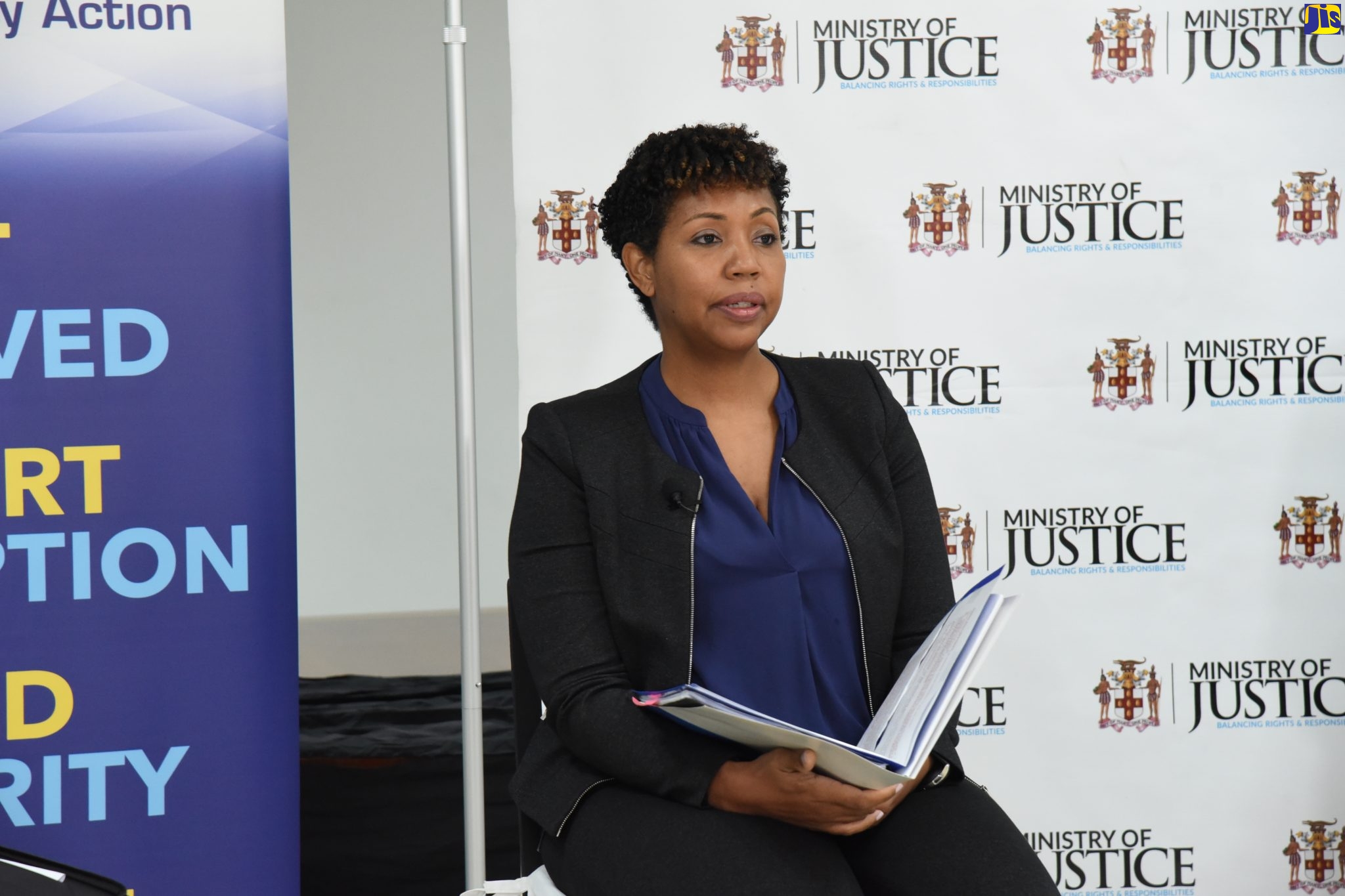 Consultant with the Ministry of Justice, National Child Diversion Programme, Ruth Carey, speaks at the Ministry’s ‘Access Justice Live’ virtual Town Hall, recently.

