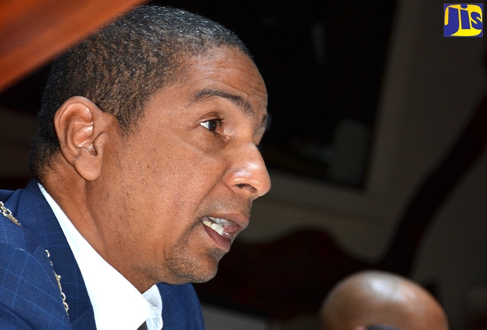 Mayor of Kingston, Senator Councillor Delroy Williams, addressing yesterday